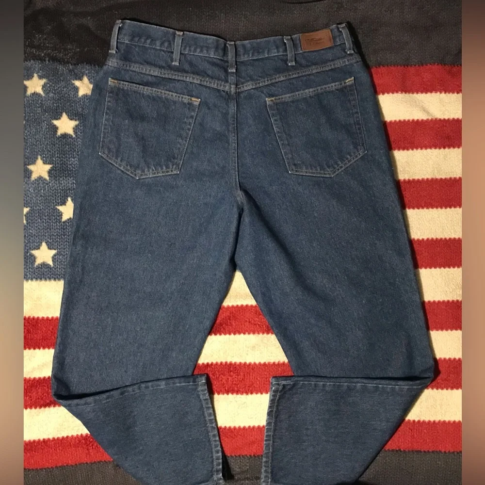 NWOT Vintage LL BEAN Natural Fit Denim Jeans 38x29 Work Outdoors Rlx Carhartt Ld